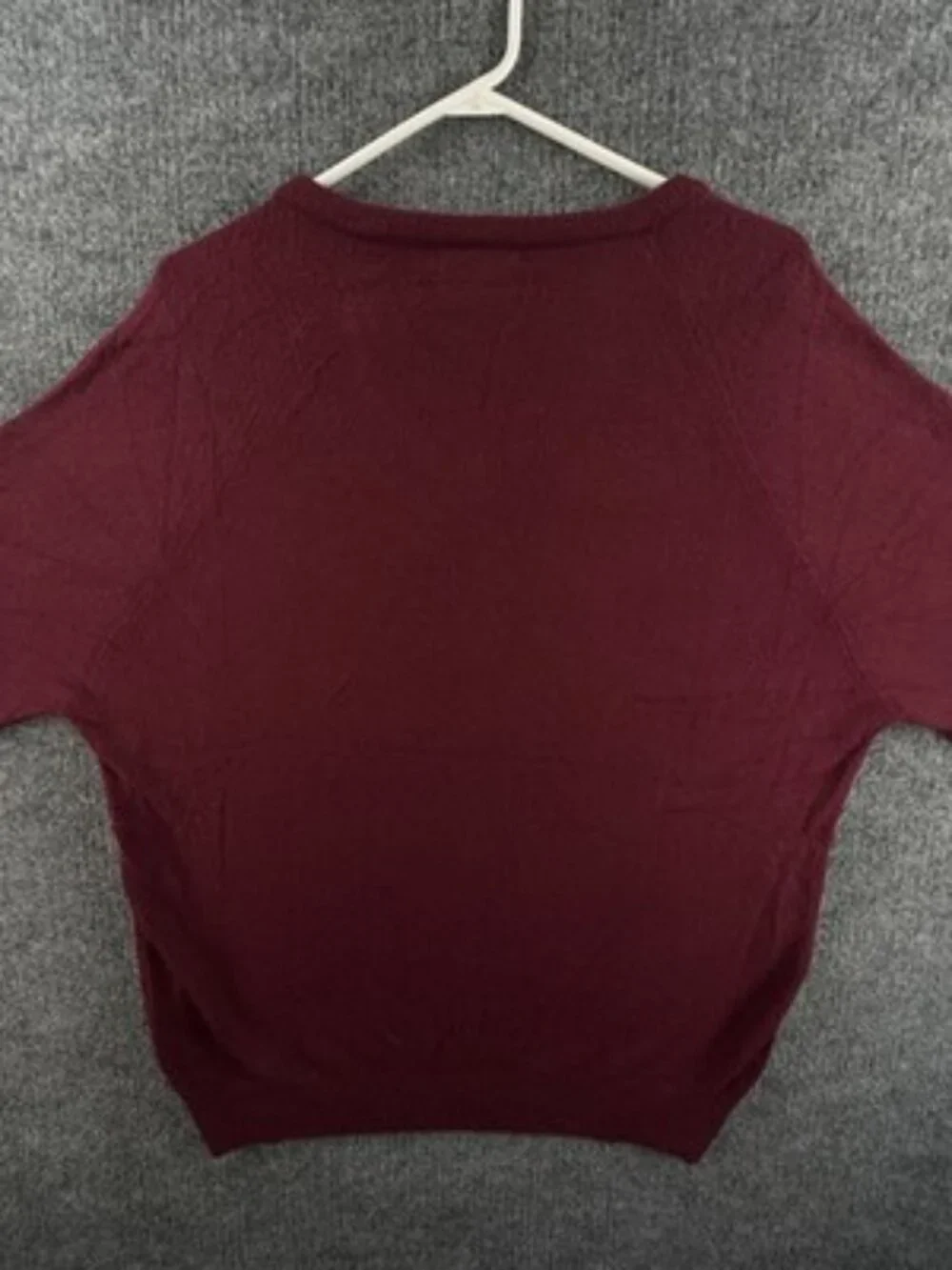 Christian Dior Acrylic Long Sleeve Pullover USA Men XL Logo Red V-Neck Sweater
